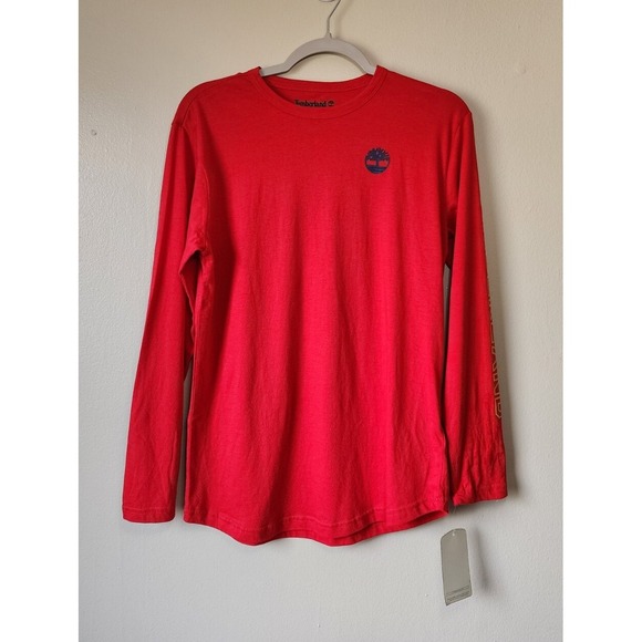 Timberland Other - Timberland Graphic Logo Red Long Sleeve Shirt, Size Teen Large 14/16
